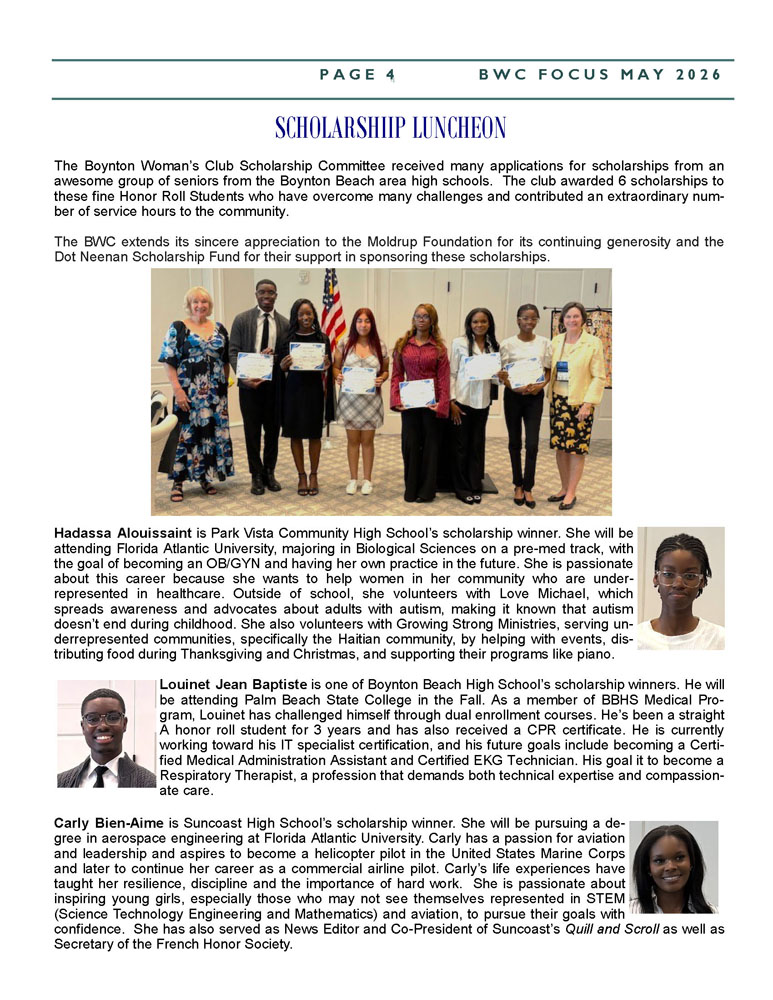 Focus Newsletter - Boynton Woman's Club_May-June 2025