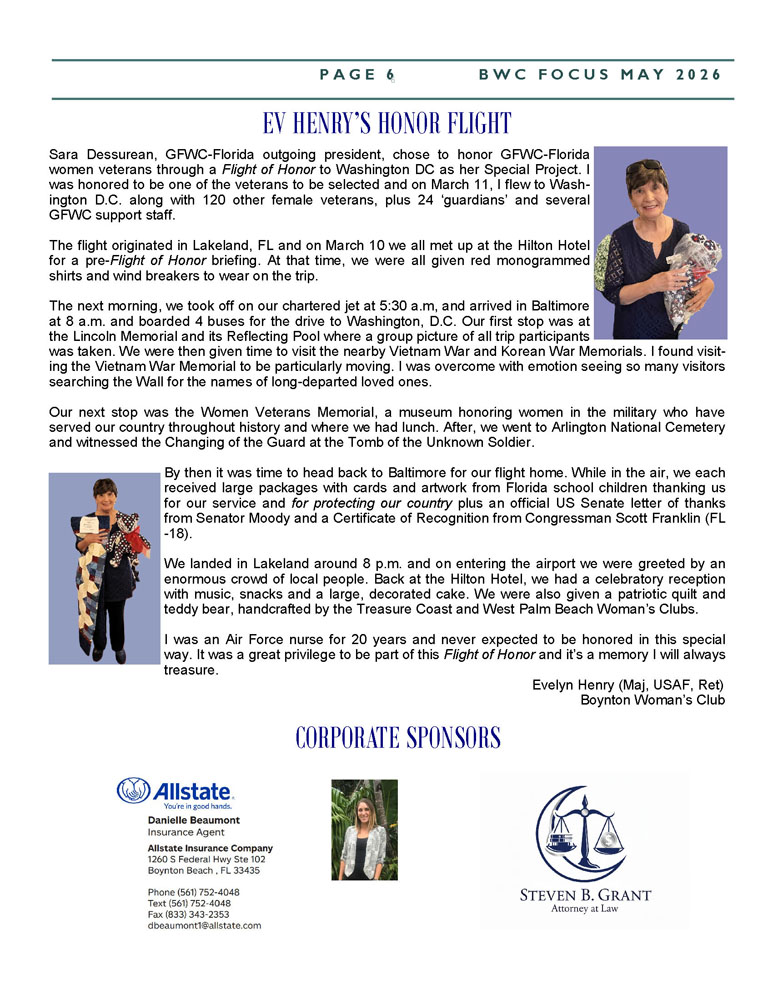 Focus Newsletter - Boynton Woman's Club_May-June 2025 - Page 5