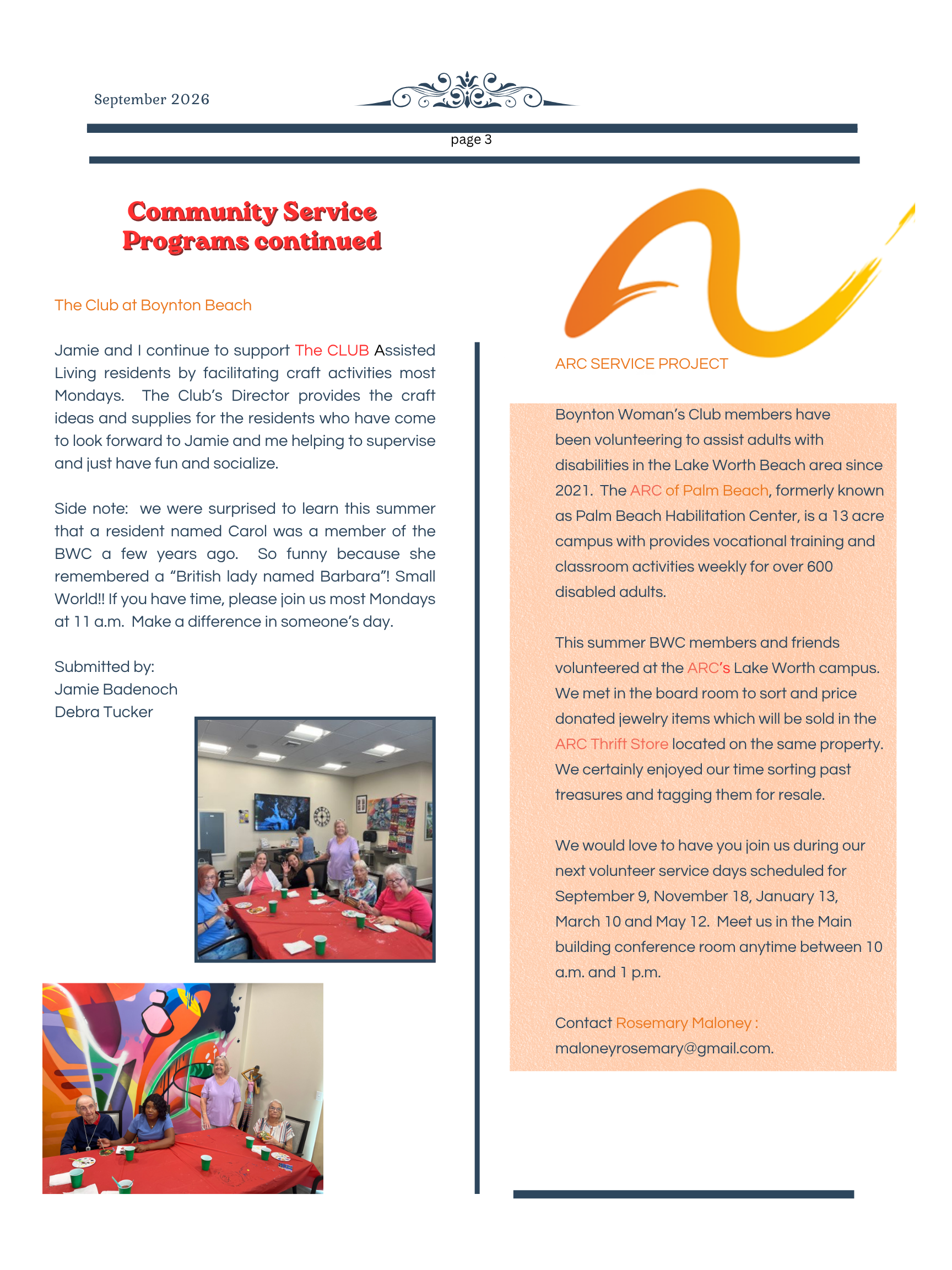 Focus Newsletter - Boynton Woman's Club_May-June 2025 - Page 3